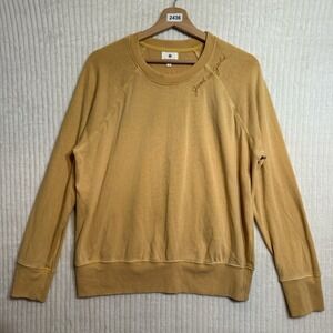 Sundry Pullover Sweatshirt Sz 2 Medium Yellow Embroidered Good As Gold USA